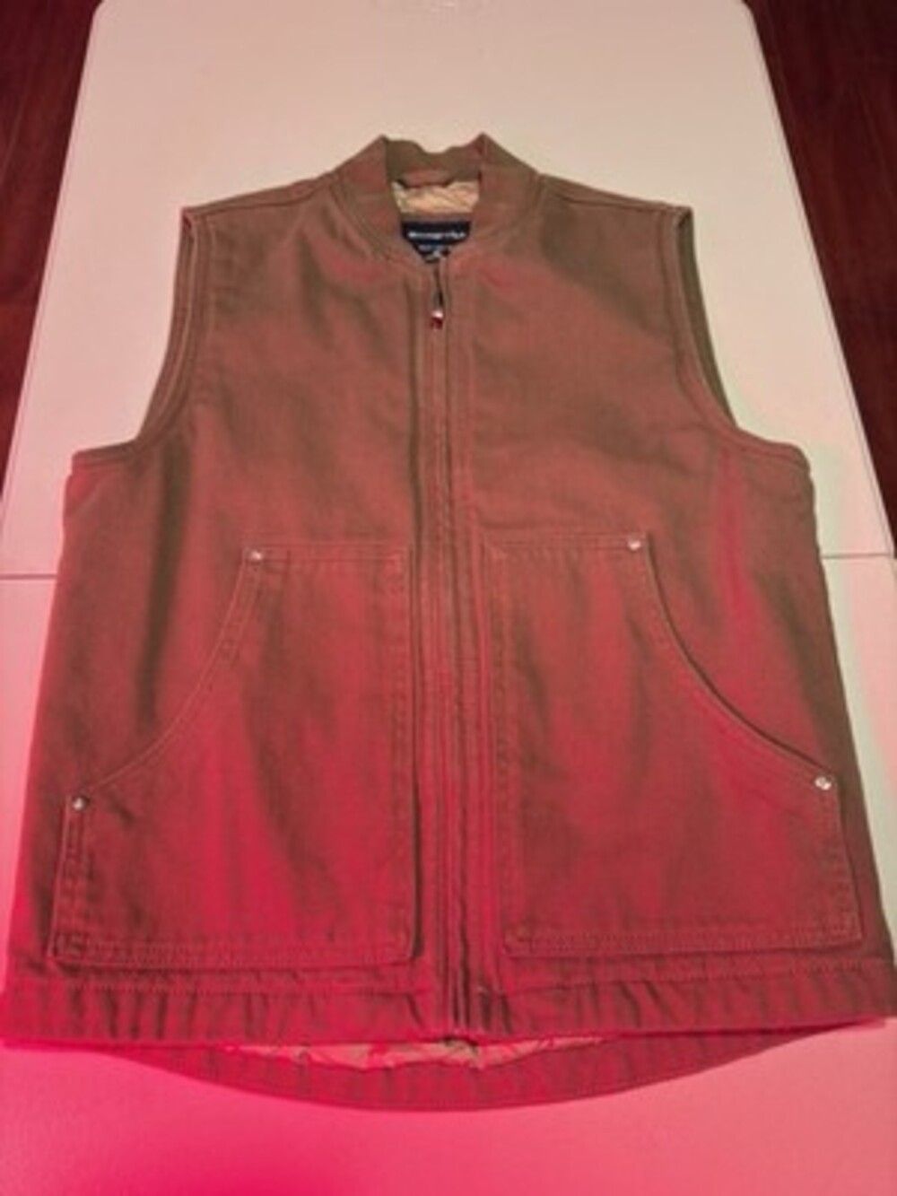 Abercrombie & Fitch Brown Quilted Lined Full Zip Men's Vest XS Outdoor Classic